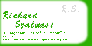 richard szalmasi business card